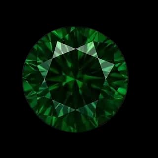 Green colored gemstones collection